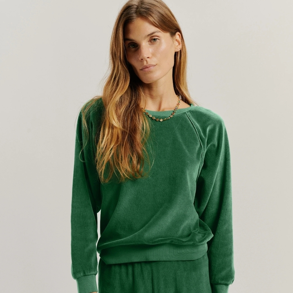 Suzi Kondi Green Velour Track Pants & Joggers - Picture 3 of 13